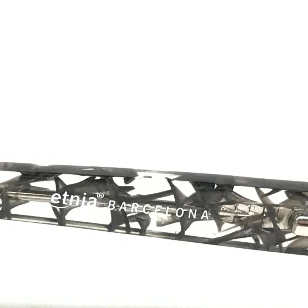 Etnia Barcelona Eyeglasses Frames KABUL col BKS Black Clear Webbed 50-18-135